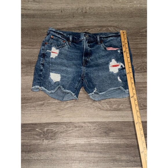 Gap Denim 5" Short Distressed Womens Jean Shorts 8/29 Blue Mid-Rise Casual Summe - Picture 8 of 8